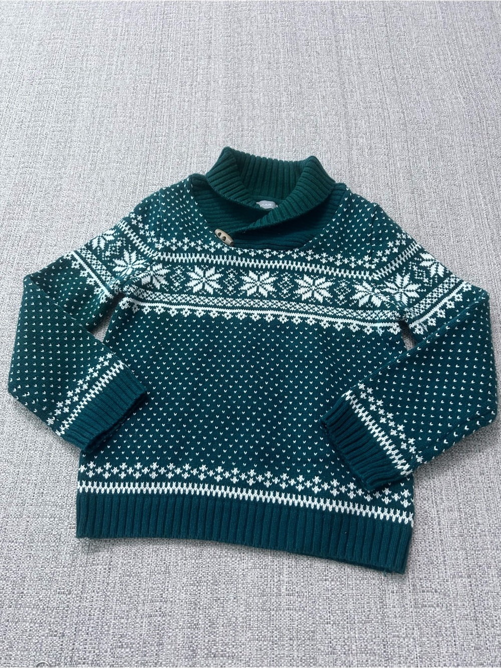 Tahari Deep Green Shawl Collar Sweater. Size 5/6